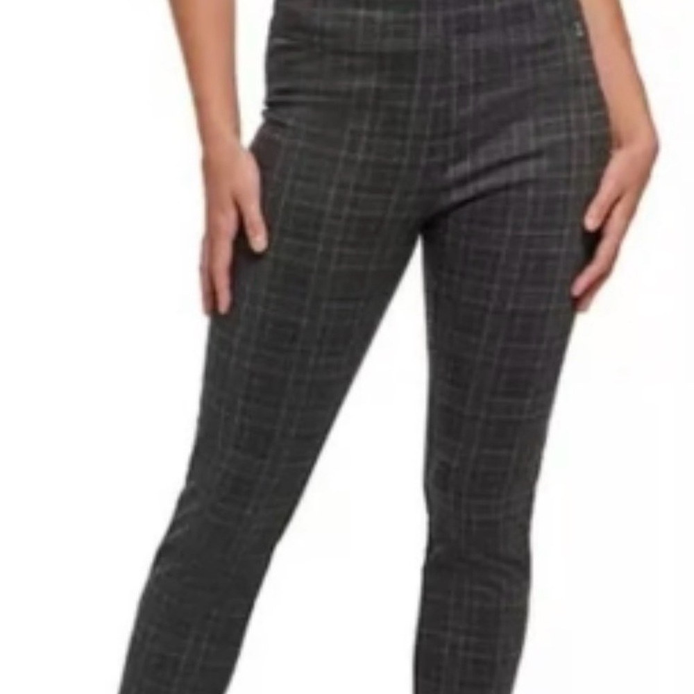 Calvin Klein Collection Women's Gray Plaid Skinny Pants